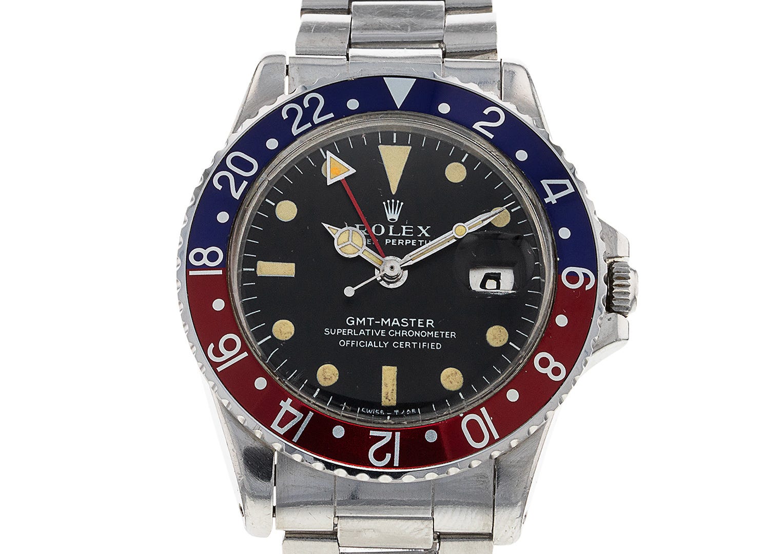 A 1970s stalwart from Rolex, this automatic GMT-Master is still going strong
